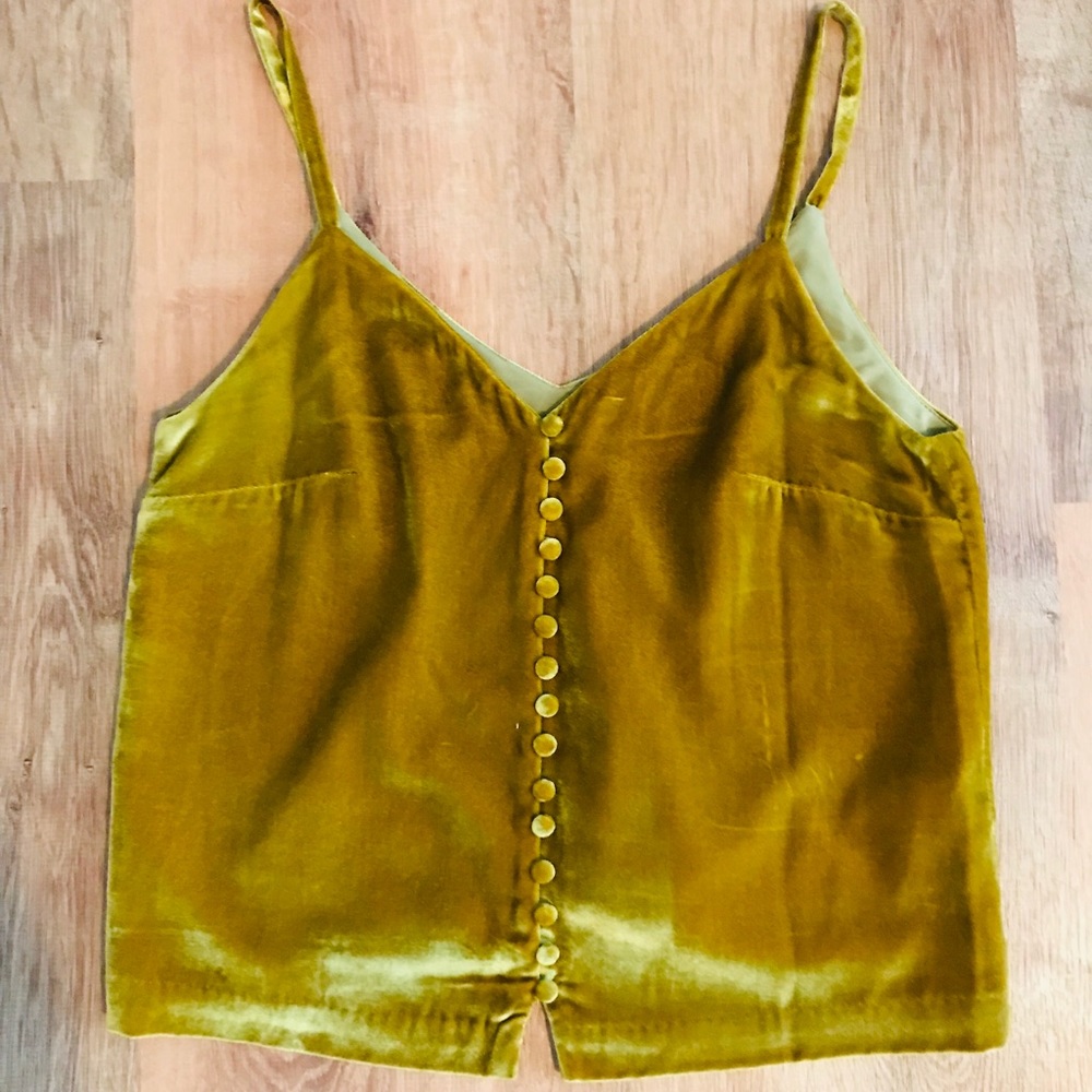 Madewell Velvet Button-Down Cami